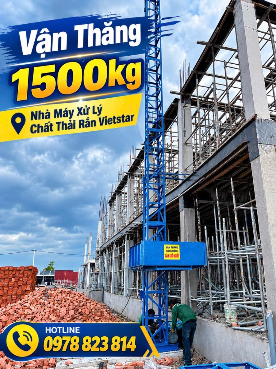 Vận thăng 1500kg Quận 12