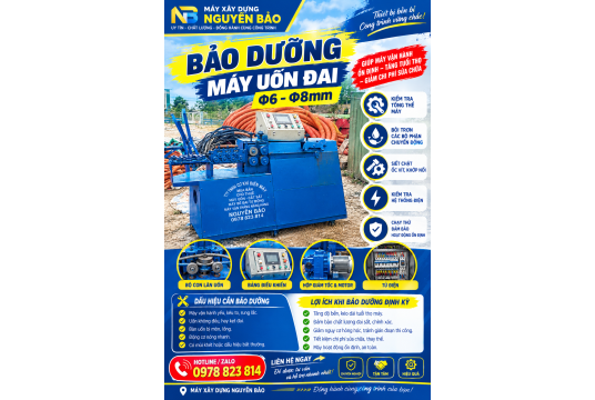 Bảo Dưỡng Máy Uốn Đai Tự Động Φ6–Φ8mm | Nguyên Bảo