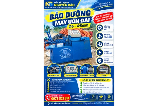 Bảo Dưỡng Máy Uốn Đai Tự Động Φ6–Φ8mm | Nguyên Bảo