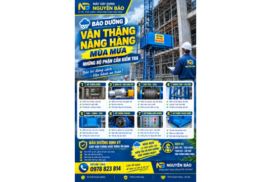 Bảo Dưỡng Vận Thăng Mùa Mưa: 10 Hạng Mục Cần Kiểm Tra
